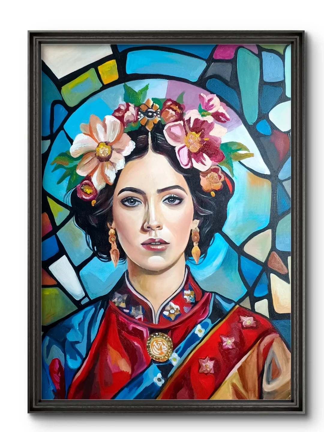 Portret z witrażem